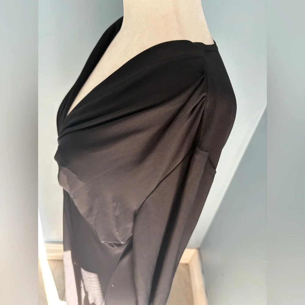 Evan Picone Black Long Sleeve Dress with Ring Detail - Picture 5 of 9